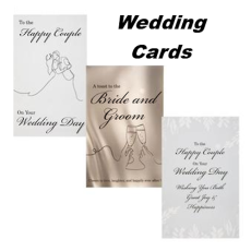 Wedding Greeting Card & Envelope - assorted